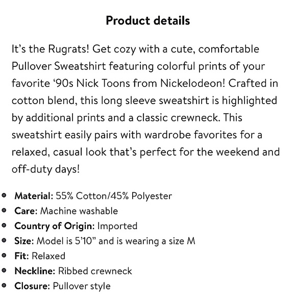 Rugrats Sweatshirt size M NEW! - Picture 6 of 10